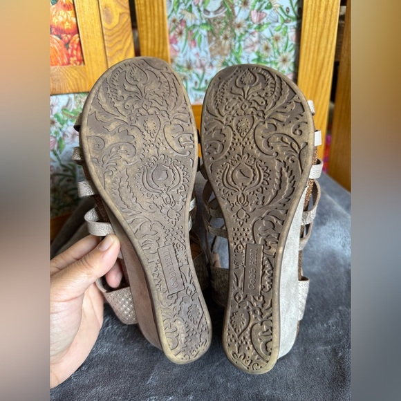 COBB HILL Gladiator Wedge Sandals Strappy Zip Up Western Boho Sz 8.5 - Picture 9 of 12